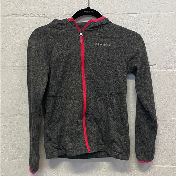Columbia Kids Charcoal and Fuchsia Hoodie - Picture 1 of 5